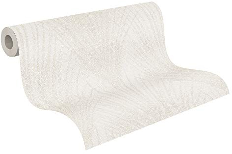 A.S. Création Vliestapete New Elegance Deutschland tapeziert Dschungeltapete Palmentapete 10,05 m x 0,53 m creme beige 375532 37553-2