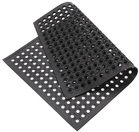 KELUNIS Heavy Duty Large Alfombrilla De Drenaje Antideslizante, 35 X 23 Alfombrilla De Goma Antifatiga con Agujeros para Restaurante Bar Hogar Industrial Y Uso En Áreas Húmedas De Jardín