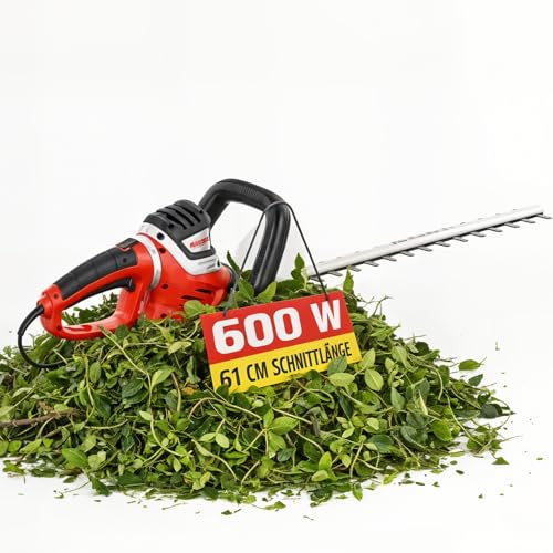 HECHT Profi Heckenschere elektrisch – elektrisch mit starkem 600 Watt Motor – innovatives Laser Cut Messer – einfaches Schneiden – für einen schönen Schnitt Ihrer Hecke – Strauchschere Elektro