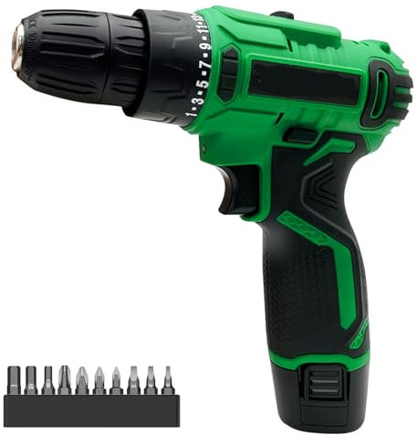 Cordless Drill,23pcs Electric Driver Drill with 2 Batteries and Charger,2-Speed Electric Screwdriver,LED Light,Rechargeable Power Drill Set for Home Garden DIY Project