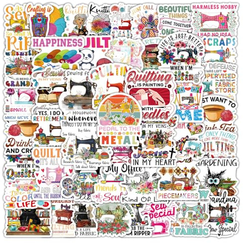 Lot de 50 autocollants graffiti pour machine à coudre pour adultes, adolescents, enfants, filles, motif dessin animé, vintage, esthétique, étanche, décoration, bagages, ordinateur, téléphone