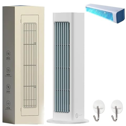 Breezamax, Breeze Max Air Cooler, Qinux Brizaac Air Cooler, 2025 Upgraded Portable Air Conditioners, No Drilling Mini Air Conditioner with 3 Speeds, Air Cooling Fan for Bedroom Office (White)