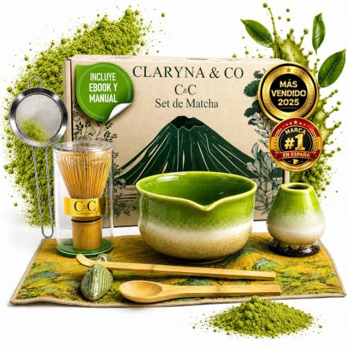 C&C Set Te Matcha Kit, 8 Piezas Premium Ecológicas Duraderas y Resistentes