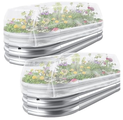 Nuatc Grille de jardin anti-oiseaux avec cordon de serrage sécurisé - Installation facile pour parterres de fleurs - Installation facile de la protection des parterres de jardin