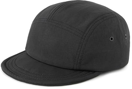 KCZAKA 5 Panel Soft Brim Back Closed Baseball Cap for Men Unstructured Solid Waterproof Quick Dry Running Hat K474
