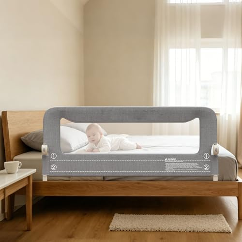 2026 Bettschutzgitter,Bettgitter Rausfallschutz,150cm,Bettumrandung
