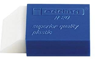 edding R20 Radiergummi - 1 Stück - Kunststoffradierer zum Radieren von Bleistiftmarkierungen