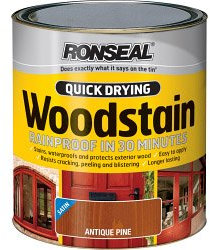 Ronseal Quick Drying Woodstain Satin 250ml Dark Oak