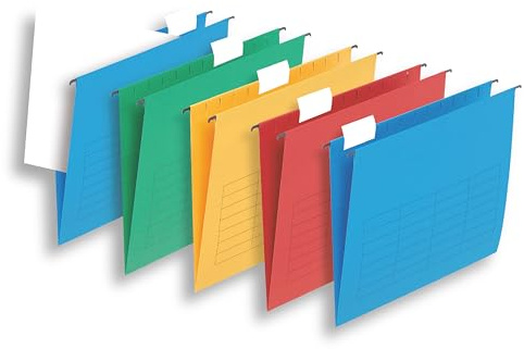 Flex Dossiers suspendus en papier kraft Assortis Lot de 5