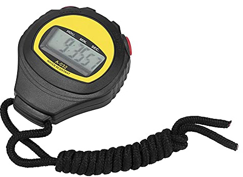 Cronómetro Deportivo con Pantalla Grande, Seleccionable de 12/24 Horas Calendario Cronómetros de Mano con cordón de Seguridad y Botones, Interruptor Táctil Cronómetro Digital, a Prueba de Golpes