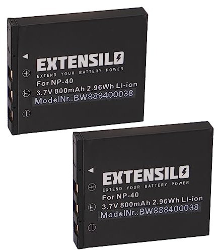EXTENSILO 2X Akku kompatibel mit Kodak EasyShare C763 Kamera (800mAh, 3,7V, Li-Ion)