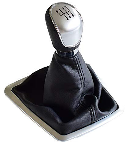 Kit de soufflet de levier de vitesse manuel pour F-ord F-ocus MK2 FL MK3 MK4 MK7 Mondeo Kuga Galaxy avec manchette et cadre chromé (6 vitesses, argenté)