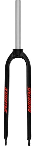 splumzer 1-1/8 26/27.5/29 in Lega di Alluminio Freno A Disco Rigido MTB Forcella, 28.6mm Threadless Tubo Dritto Superleggero Mountain Bike Forcelle Anteriori (Rosso, 27.5 Pollici)