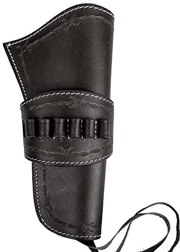 Hulara Läder cowboy hölster med ammo-loopar. 45 bil, .45 ACP och .44 Cal. Western Holster passar 4 tum till 8 tum Western Gun Belts Holster 45 Revolver