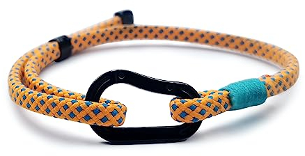 Aloha® Bracelet Mousqueton Montagne Escalade Idée cadeau Homme Femme Réglable Acier Argent, Taglia unica, Acier allié