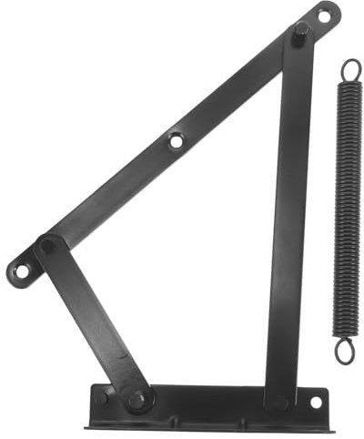 jojofuny 1 Satz Federscharnier Sofa Klappbare Hebehalterung Klappen-oberstützscharnier Klappbare Sofa-hebehalterung Regal Scharnier Klammern Rostfreier Stahl Falten Tragrahmen Muschelschale