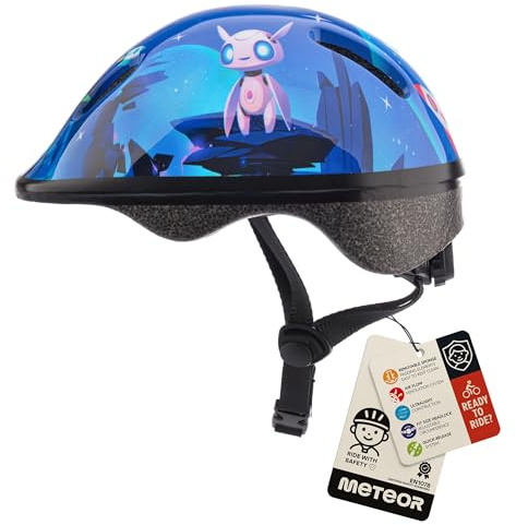 Bike Helmet For Baby, Kids, Boys, Girls - Cycling Safety Small Sizes Child MTB Bike Bicycle Skateboard Scooter Lightweight Adjustable Breathable - MV6-2 - Size: S XS 44-48 cm - Motif : Alien