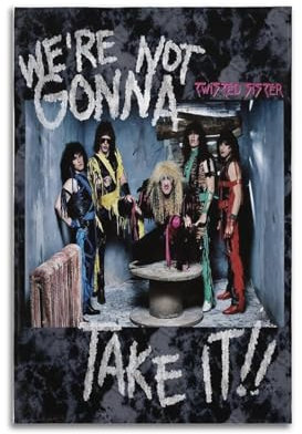 Twisted Sister, copertina dell'album con copertina autografata in edizione limitata, poster musicale pop hip hop rap cantante star poster estetico su tela da parete decorazione per dormitorio
