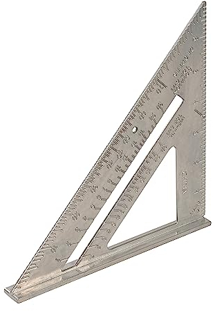 Silverline Squadra per Carpentiere in Alluminio 7'' (185 mm x 182 mm x 258 mm)