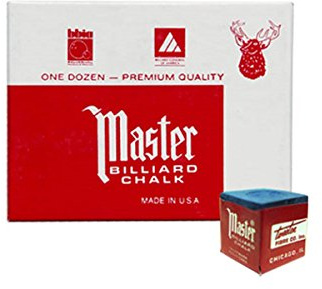 Masters Blue Cue Chalk - 4 dozen