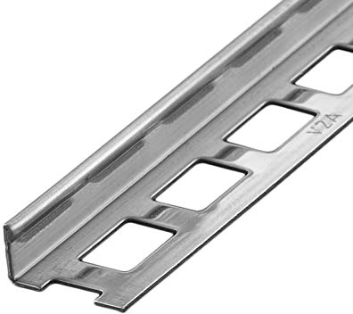 HORI® Fliesenprofil I Winkelprofil aus Edelstahl Stück Länge á 2,50 m I Höhe: 12.50 I glänzend