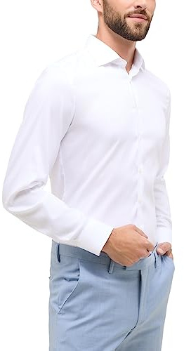 eterna Slim Fit skjorta långärmad New Kent Stretch vit storlek 44, Vit, 44 SE