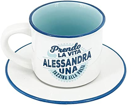 Clearco TAZZINA DA CAFFE' PERSONALIZZATA CON PIATTINO - ALESSANDRA
