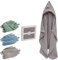 sei Design Musselin Bade-Poncho Baby mit Kapuze personalisierte Geschenke Baby,100% Bio Baumwolle, Babyhandtuch mit Kapuze Kapuzenbadetuch, Baby Erstausstattung Neugeborene Badeponcho Kinder