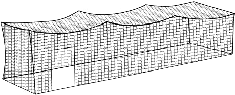 Aoneky Polyethylen-Baseball-Schlagkäfig-Netz – nur Netz – Stangen und Rahmen-Kits nicht im Lieferumfang enthalten – kleines Profi-Garage-Softball-Schlagkäfig-Netz (3.6x4.3x10.7 m (HxBxL), nur Netz)