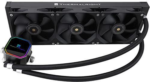 Thermalright Frozen Prism 360 - Enfriador de agua AIO negro, enfriador líquido de CPU, 3 ventiladores PWM de 120 mm, sistema de refrigeración de agua, 1850 RPM de alta velocidad, compatible con