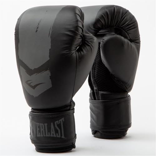 Everlast Prospect 2 8oz Kinder-Boxhandschuhe (8–12 Jahre) Grau/Schwarz – Handschuhe für Boxsack & Pads, weiches Innenfutter, Klettverschluss & belüftete Handflächen – Original Everlast Ausrüstung