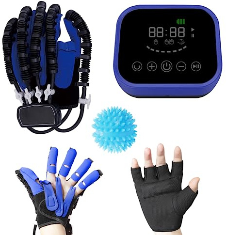 YEUNTANH Guanti Robot Per La Riabilitazione Della Mano,Strumento Di Riabilitazione Delle Dita Auto-Addestrante,Attrezzature Per Il Recupero Dei Pazienti Con Disfunzione Della Mano (Mano destra-M)