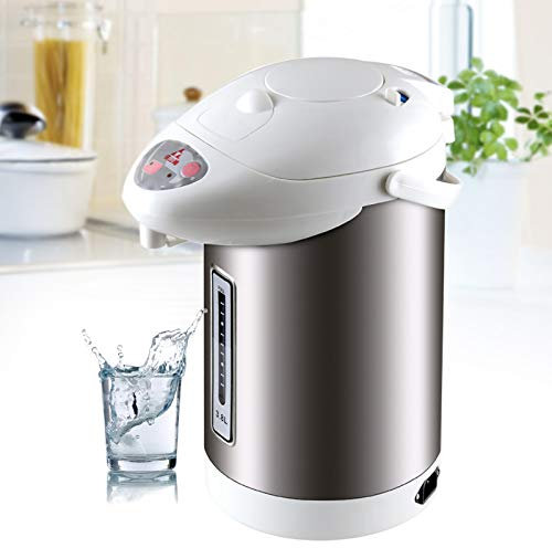 3.8L Edelstahl Heißwasserspender, 750W Edelstahl Thermopot Thermoskanne Dispender Wasserkocher für Schule, Haus, Büro, Hotel