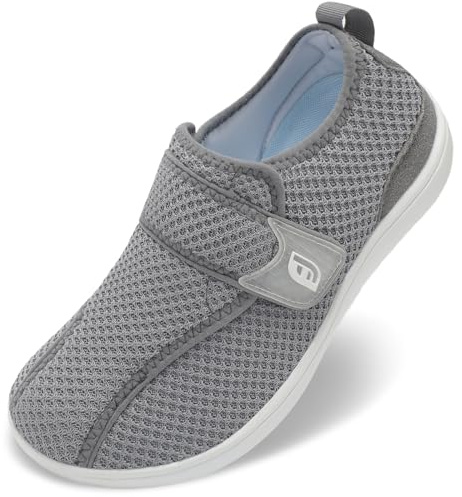 Gym Trainers Womens Extra Wide Fit Orthopedic Support Casual Shoes Light Grey Size 7.5 Wide