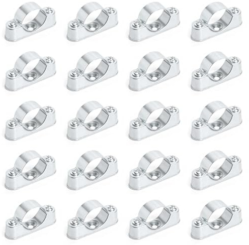 SLIAXINT 20 stycken rörhållare med sockel rörklämmor 25 mm, rörfäste rörhållare vägg rörklämma aluminiumlegering för gasrör vattenrör metall PVC rör vägg och kabel
