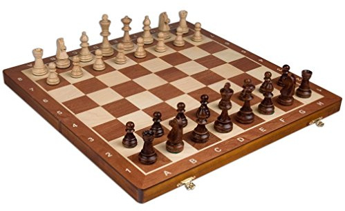 Schach-Set – Turnier Staunton Complete Nr. 6 Brettspiel – handgefertigtes europäisches Set 53,3 x 53,3 cm