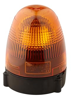 HELLA 007337011 KL Rotafix Fixed Mount Beacon Warning Light, Rotating Patterns, 24V, Amber