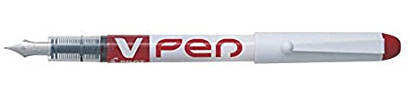Pilot VPen Füllfederhalter, Schwarz 12 rot