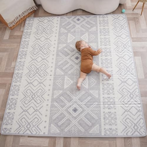 SUPERBE BEBE Baby Play Mat 150x180cm - Tummy Time Mat - XXL Large Size - Foldable, Waterproof, Non-Slip, Educational, Multi-Use