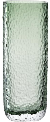 LEONARDO HOME Martello vas, 1 styck, mångsidig vas, elegant dekoration med haptisk yta, tidlös växtvas, unik blomvas, höjd 26,5 cm, grön, 033202