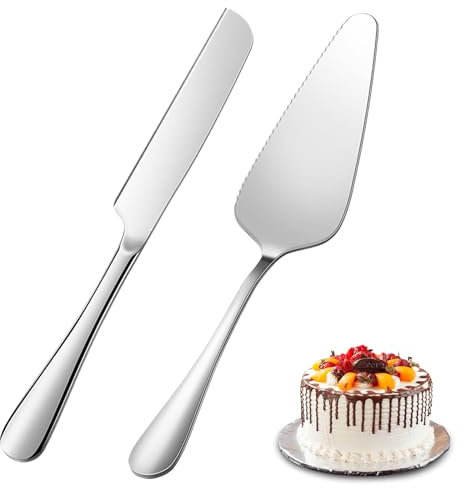 Cake Cutting Set, Stainless Steel Cake Serving Set, Wedding Cake Knife and Server Set, Stainless Steel Cake Cutting Set, Vintage Cake Cutter and Cake Slice Set for Birthday Party Wedding