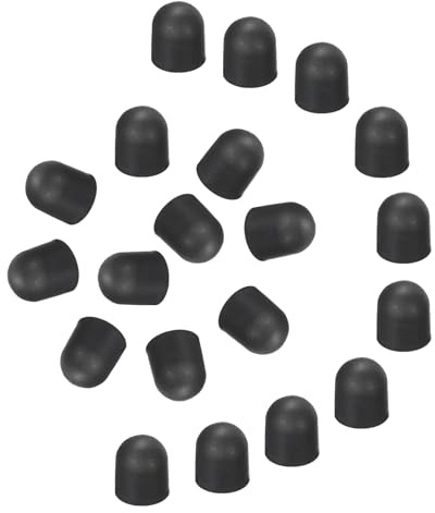 sourcing map 20Pcs Replacement Stylus Pen Tips 5mm Conductive Capacitive Touch Screen Pens Tips Silicone Rubber, Black