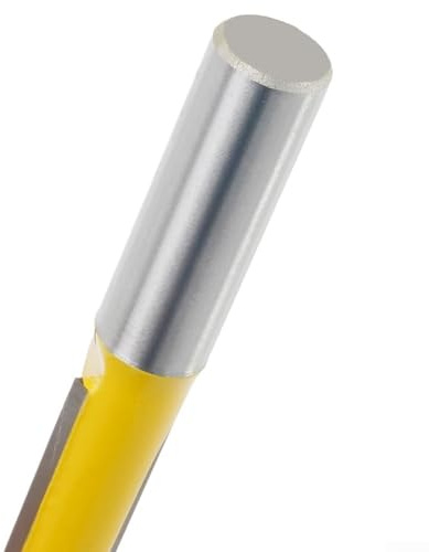 Solaughguy 12mm 1/2 Inch Shank Router Bit Milling Cutter for Woodworking with Carbide Tip YG6 Solid Steel Body Anti Kickback Design Heat Resistant Coating for CNC(12X1/2X76)