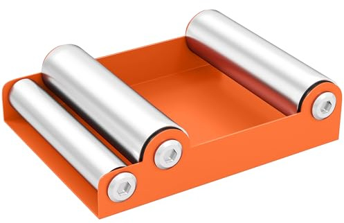 HOMCOM Stand rouleau pour nettoyage des pneus de moto et graissage de chaîne, support à rouleaux pour roue de moto, cadre en acier et rouleaux aluminium, pneus <180mm, motos <220kg, orange