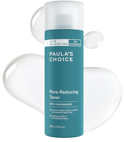 Paula's Choice Skin Balancing Pore-Reducing Face Toner with Niacinamide, for Oily Skin & Combination, Minimizes Large Pores, Controls Oil & Shine, Hydrates & Replenishes, Fragrance-Free, 6.4oz