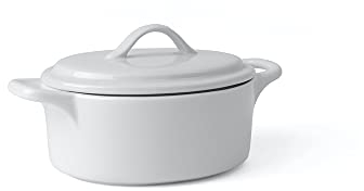 Holst Porzellan COC 200 Cocotte/Kokotte/Topf mit Deckel 0,15 l, weiß, 9.5 x 8 x 6 cm, 2 Einheiten