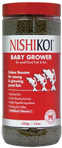 Nishikoi Baby Grower Colour Booster Food for Koi/Pond Fish - Micro Pellets - 450g