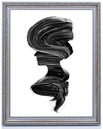 Monframe Barockrahmen Paris - 50x60 cm Silber - Bilderrahmen Antik mit Acrylglas