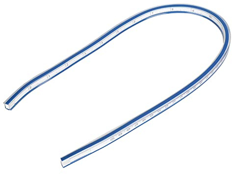 QANYEGN Flexible Curve Ruler, Plastic Metric Sc, Bendable Soft Measu Tool, Flexible Curve Ruler for Drawing and Sewing(50cm)