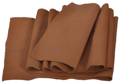 QUARKZMAN 39 Puños Elásticos de Tejido de Algodón con Ribetes Acanalados, Cinta Elástica de Tejido de Punto para Puños y Cintura, para Coser, 6 de Ancho, Color Marrón Claro